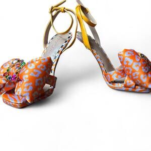Vintage betsy johnson orange and purple heel